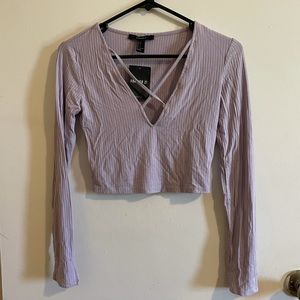 ✨5/25✨NWT forever21 long sleeve crop top